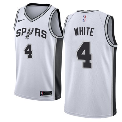 Nike San Antonio Spurs #4 Derrick White White Youth NBA Swingman Association Edition Jersey